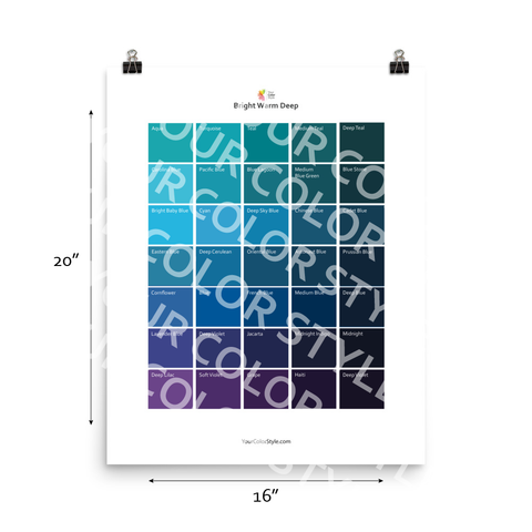 Bright Warm Deep Color Palette - Blue to Purple
