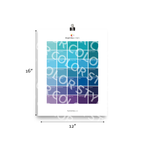 Bright Warm Light Color Palette - Blue to Purple