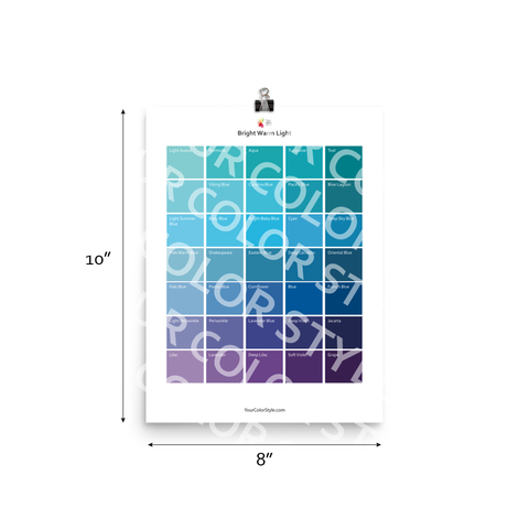 Bright Warm Light Color Palette - Blue to Purple