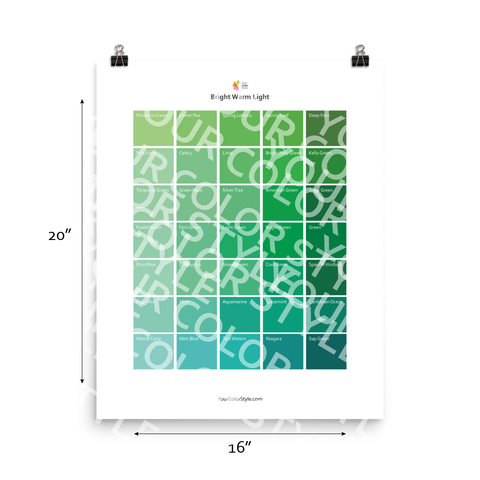 Bright Warm Light Color Palette - Greens