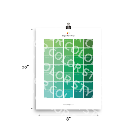 Bright Warm Light Color Palette - Greens