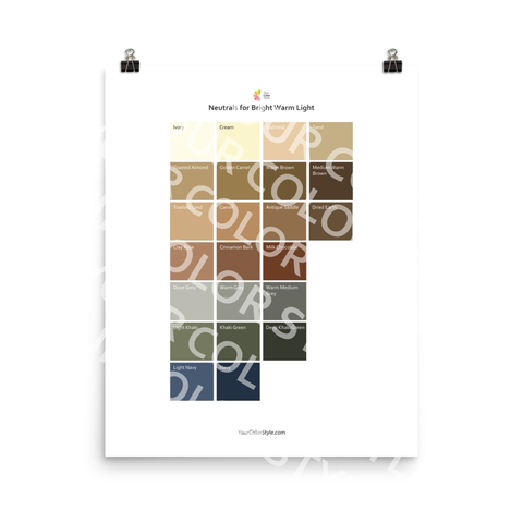 Bright Warm Light Color Palette - Neutrals