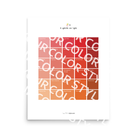 Bright Warm Light Color Palette - Reds