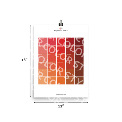 Bright Warm Medium Color Palette - Reds