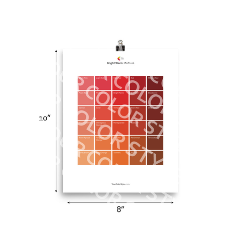 Bright Warm Medium Color Palette - Reds