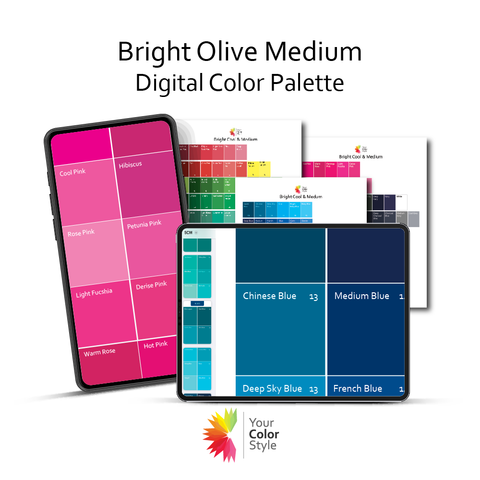Bright Medium Color Palettes for Olive Skin Tone