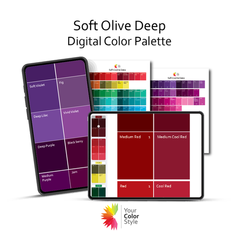 Soft Deep Color Palettes for Olive Skin Tone