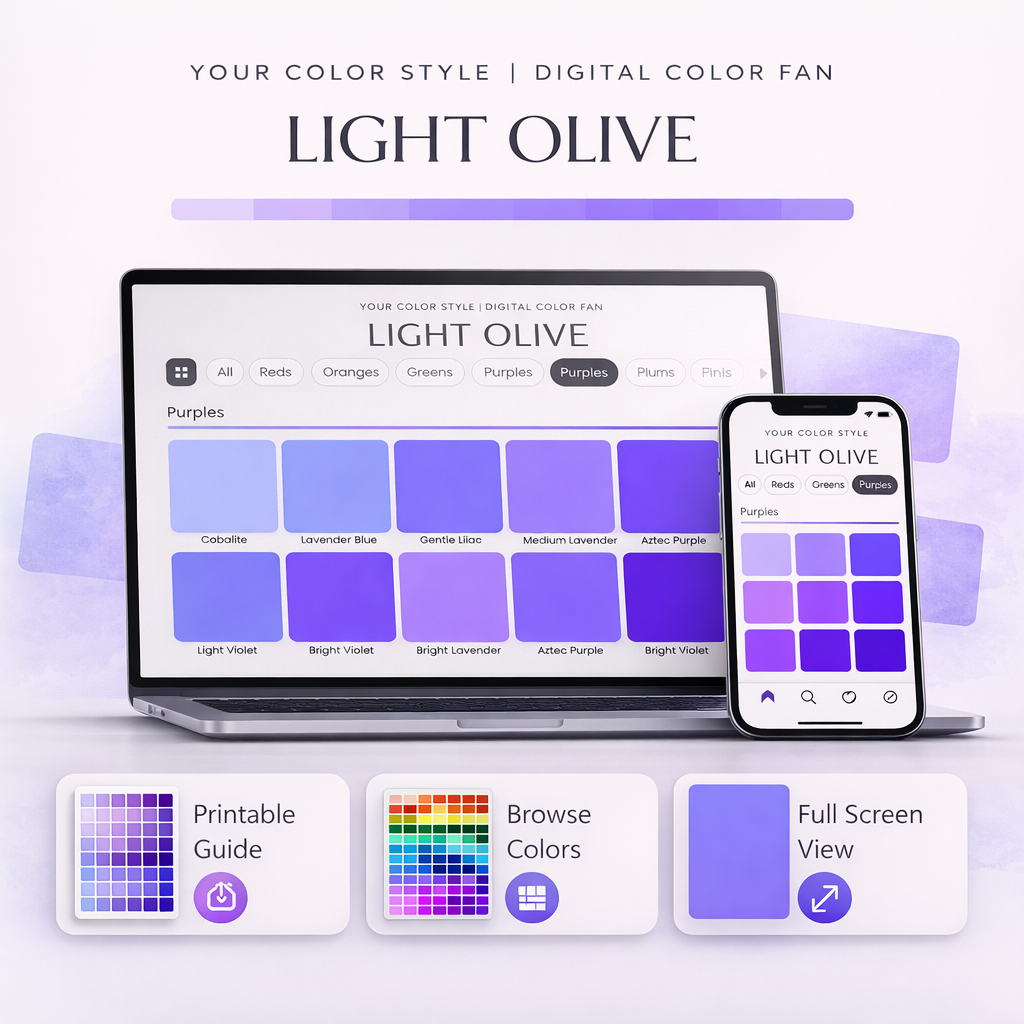 Olive Skin Tone Digital Color Palette | Your Color Style