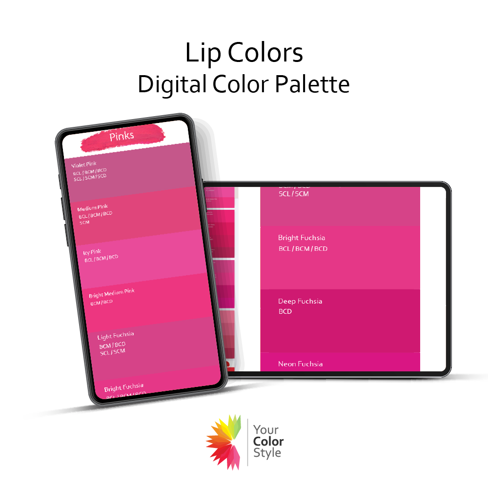 Lip Colors Digital Color Palette