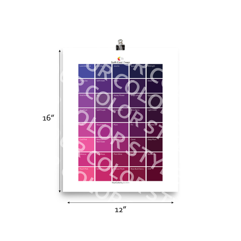 Soft Cool Deep Color Palette - Purple to Pink