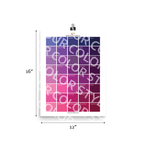 Soft Cool Medium Color Palette - Purple to Pink
