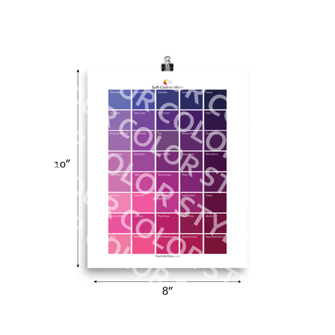 Soft Cool Medium Color Palette - Purple to Pink
