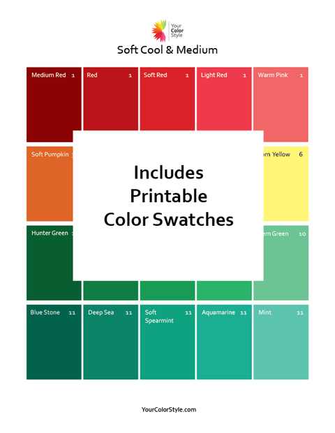 Printable color swatches