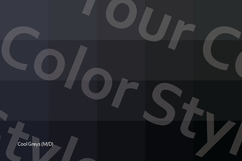 Medium–Deep Cool Greys - Color Palette Postcard