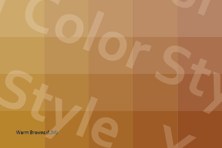 Medium Golden Brown Neutrals - Color Palette Postcard