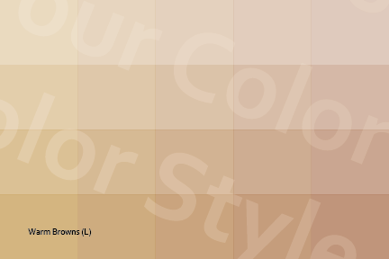 Light Golden Brown Neutrals - Color Palette Print