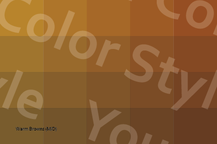 Medium to Deep Golden Brown Neutrals - Color Palette Postcard