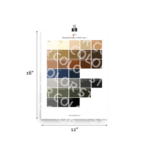 Neutrals for Warm Undertones - Poster