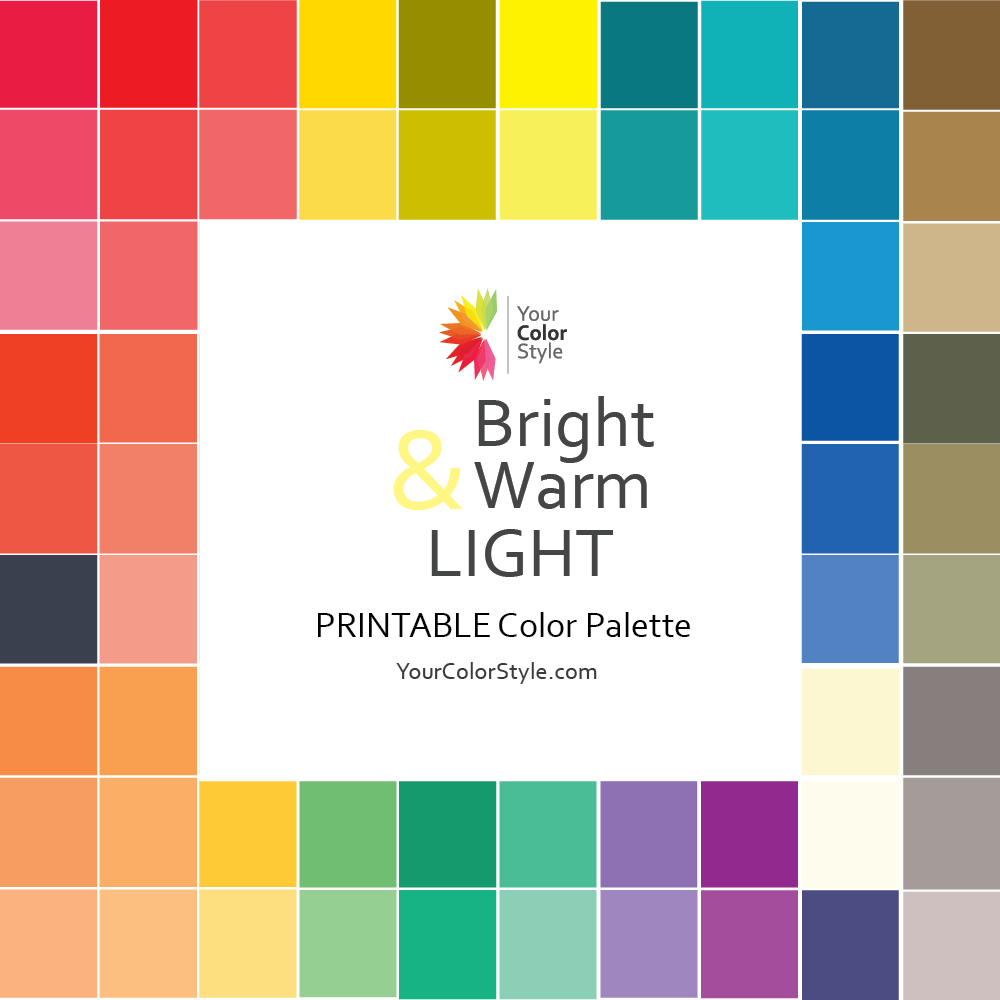 Bright, Warm & Light Color Palette Cards - Your complete color palette.  Just slide your 3 cards i…
