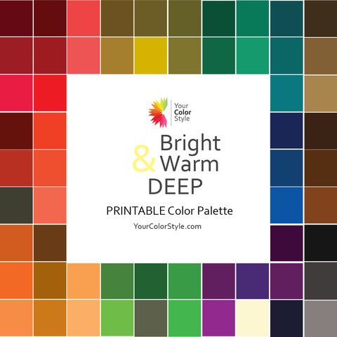 Bright Warm & Deep Digital Color Palette