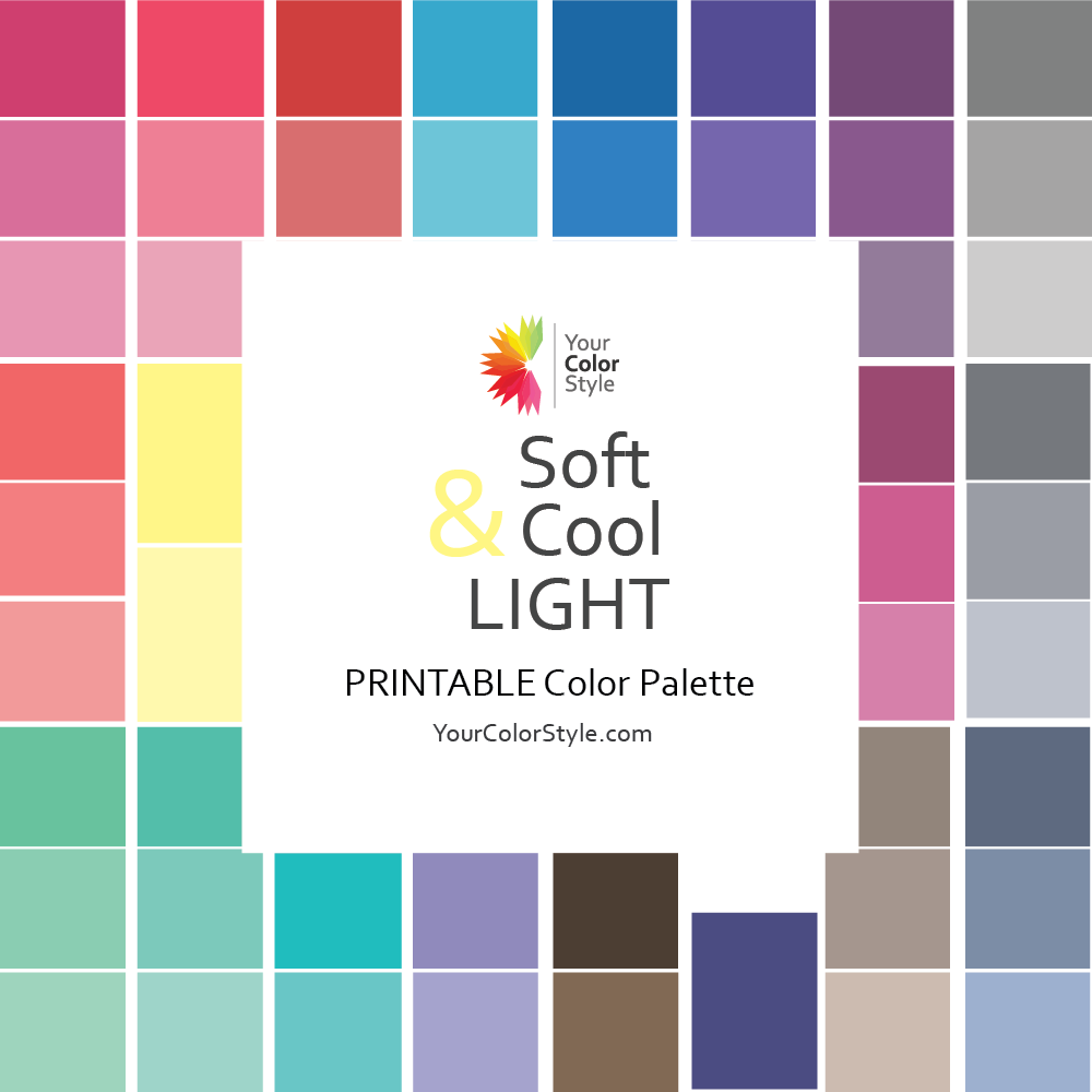 Soft Cool Light Digital Color Palette– Your Color